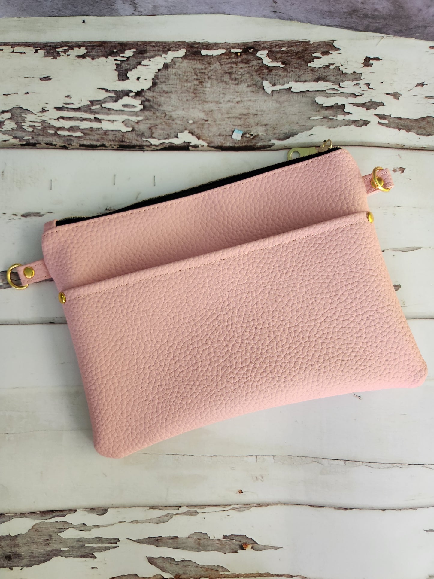 Soft Pink Leather Essential Crossbody