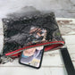 Snakeskin Vinyl and Black Duplex Crossbody