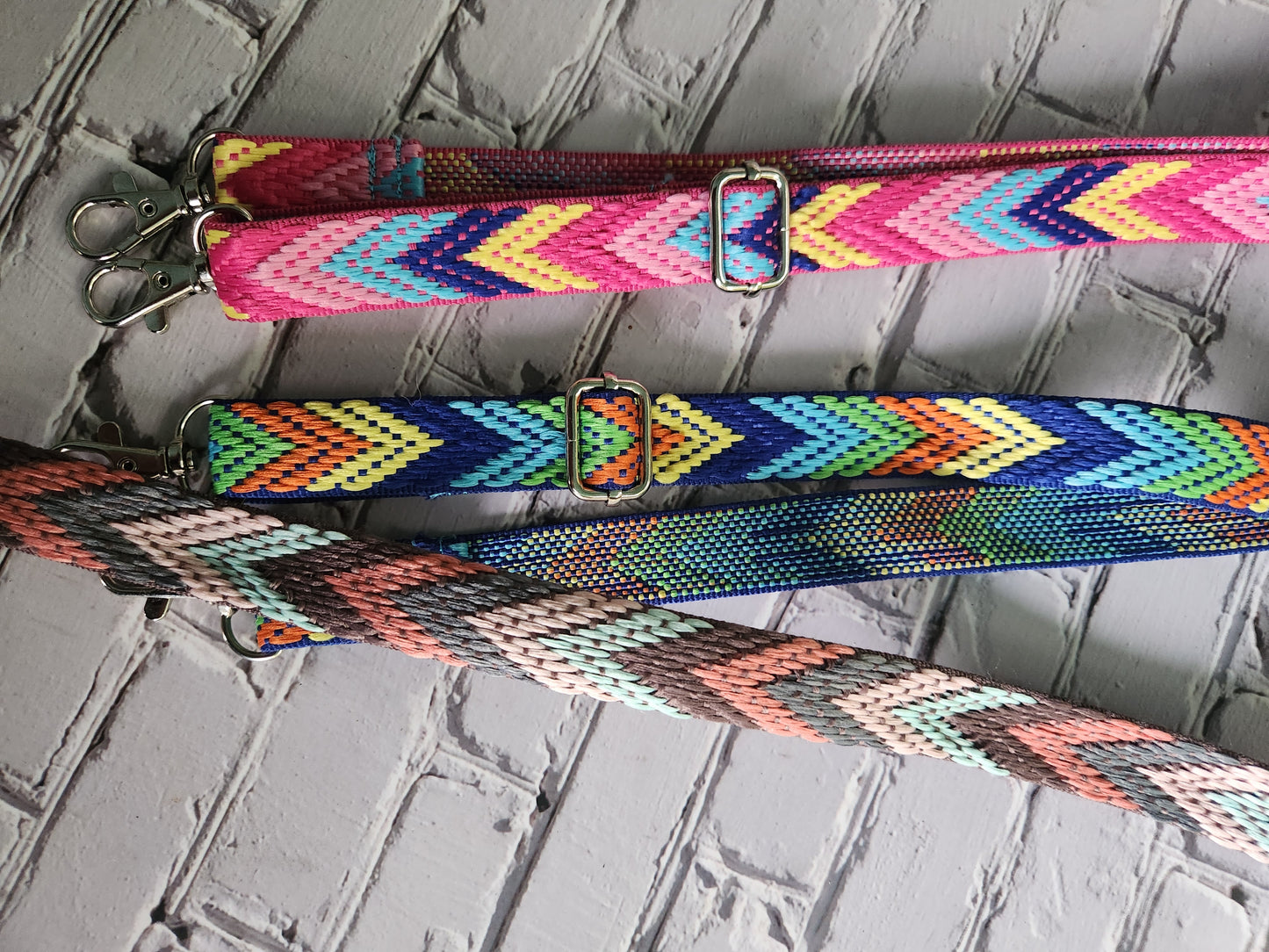 Embroidered Chevron 3/4" wide Strap