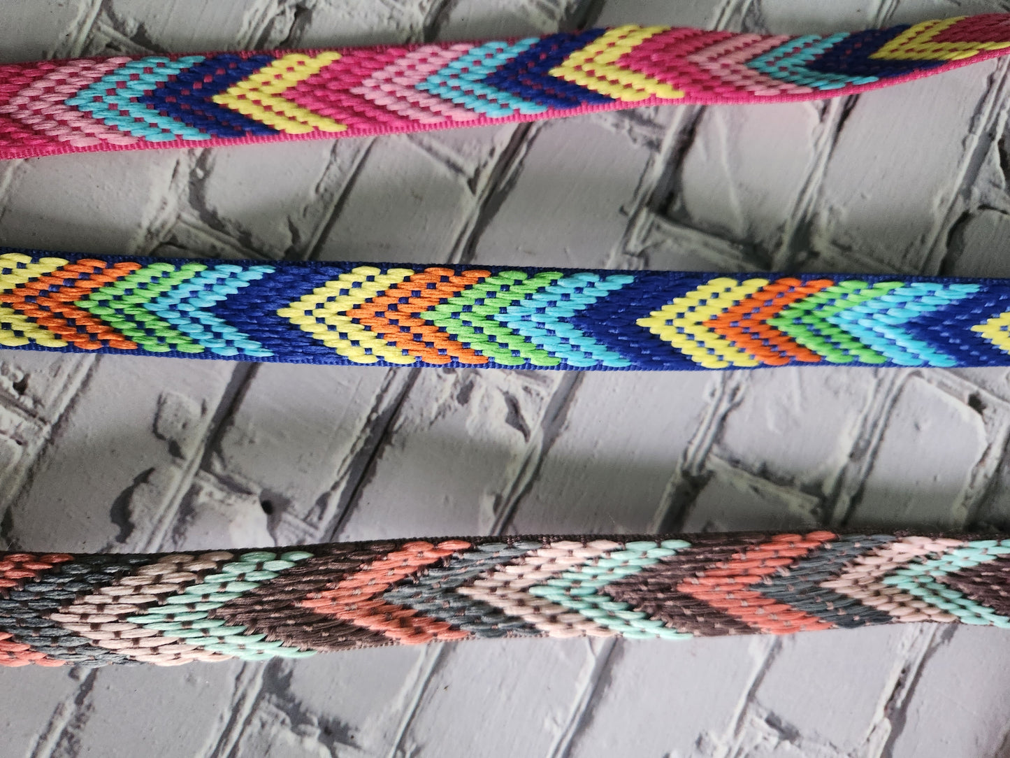 Embroidered Chevron 3/4" wide Strap