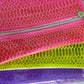Snakeskin Vinyl/Jelly, water resistant, Cosmetic Bags