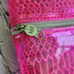 Snakeskin Vinyl/Jelly, water resistant, Cosmetic Bags
