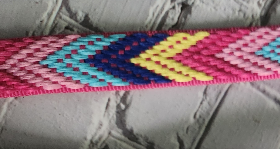 Embroidered Chevron 3/4" wide Strap