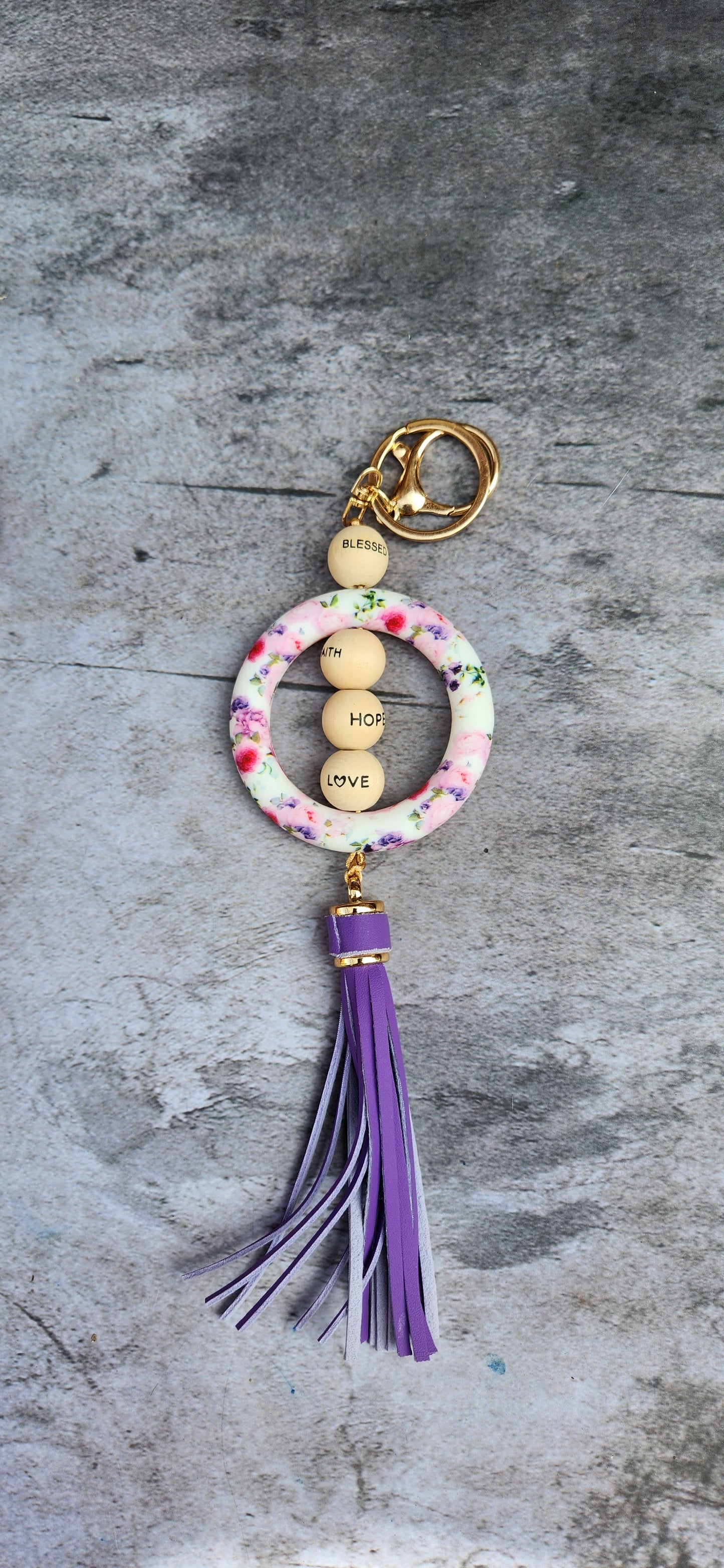 XL Silicone and Fringe Purse Clip/Key Chain