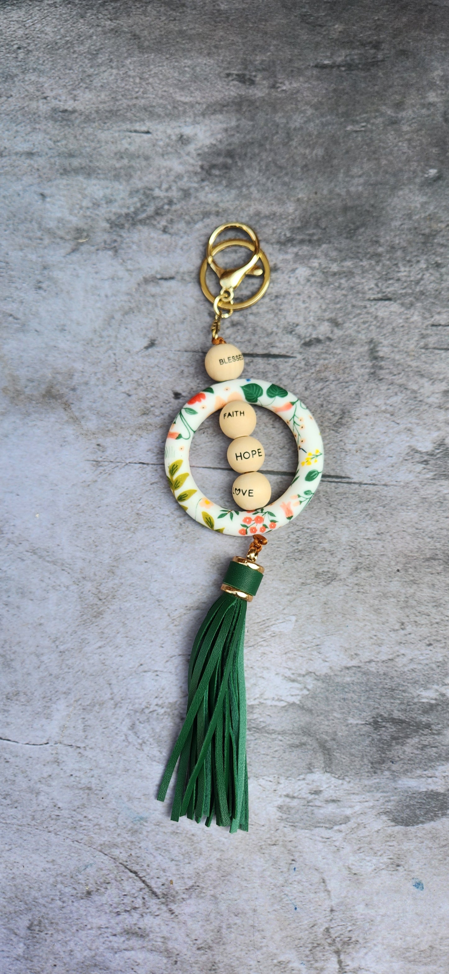 XL Silicone and Fringe Purse Clip/Key Chain