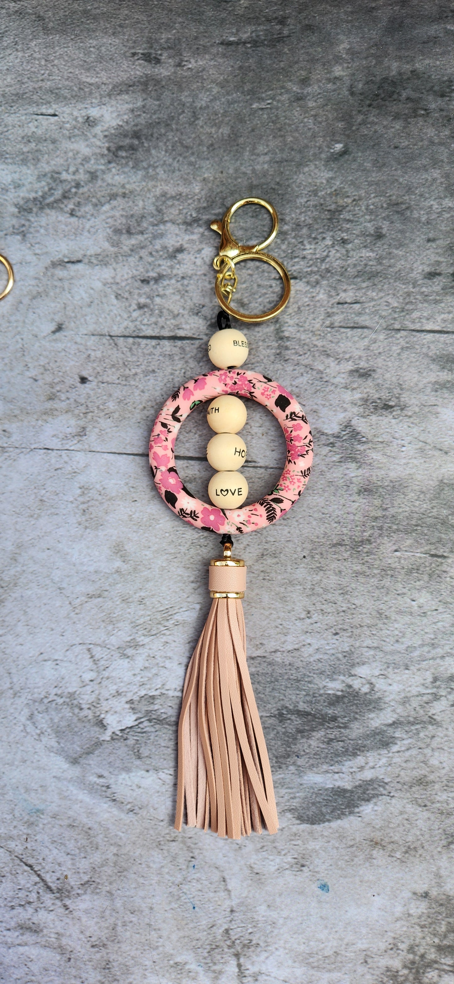 XL Silicone and Fringe Purse Clip/Key Chain