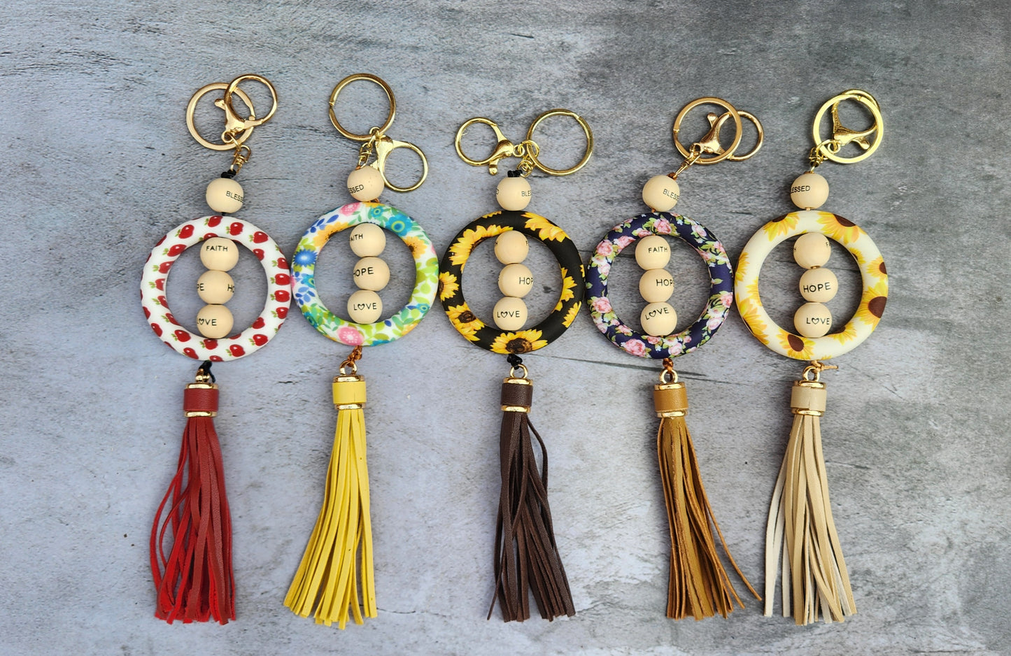 XL Silicone and Fringe Purse Clip/Key Chain