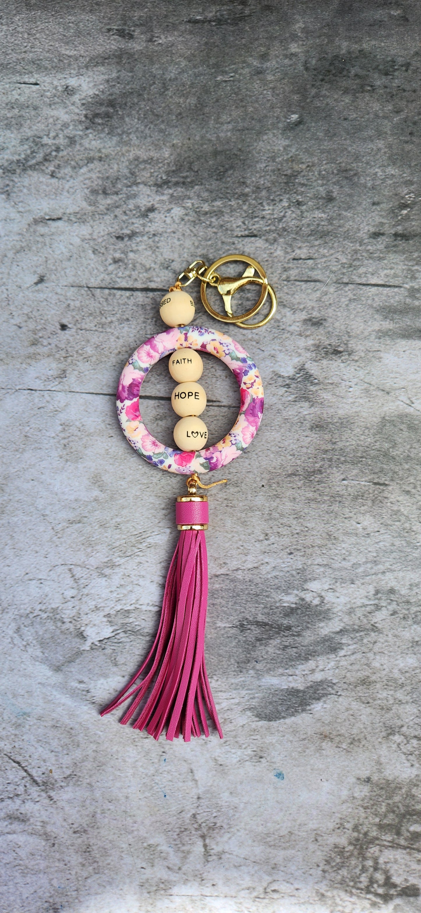 XL Silicone and Fringe Purse Clip/Key Chain