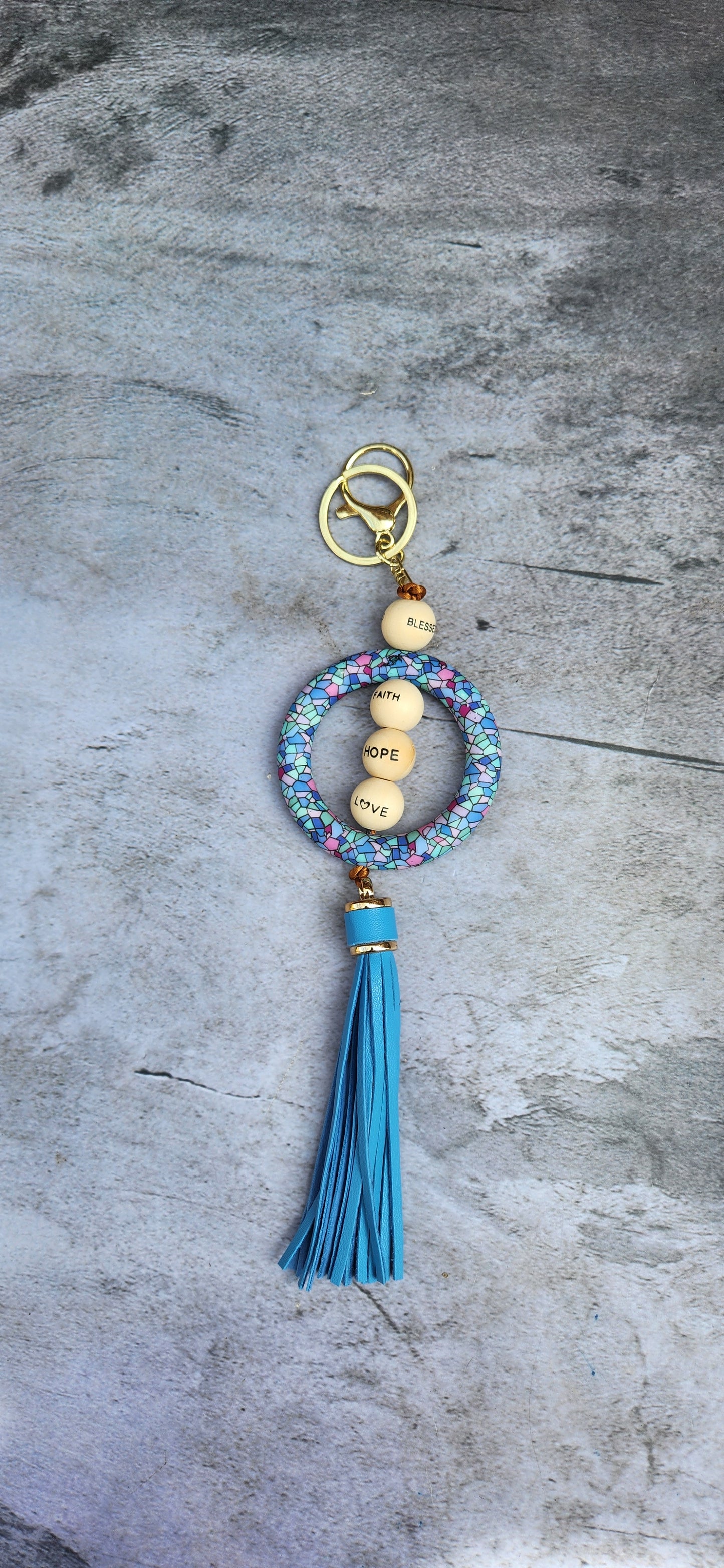 XL Silicone and Fringe Purse Clip/Key Chain
