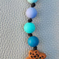 Silicone Beaded Boot Bag Charm/Key Clip