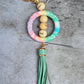 XL Silicone and Fringe Purse Clip/Key Chain