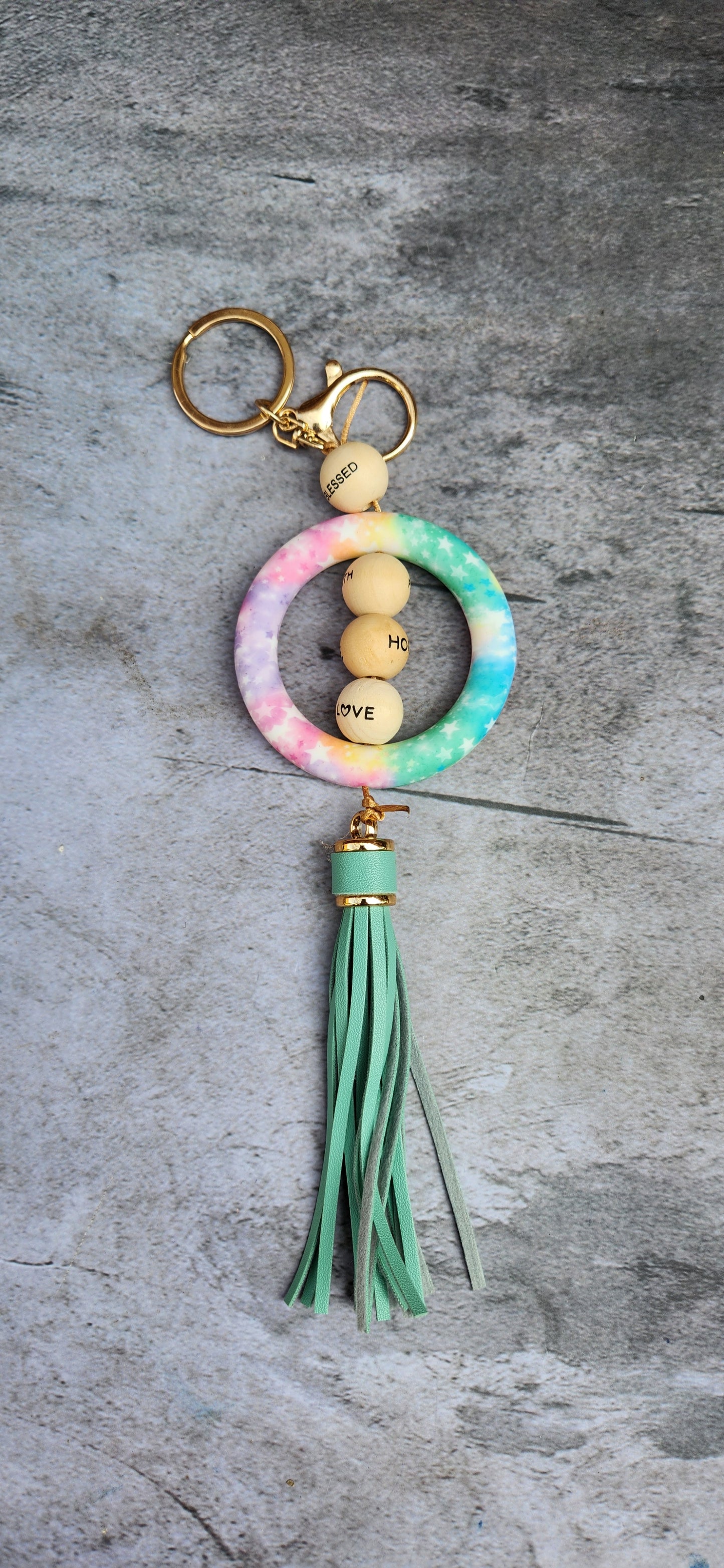 XL Silicone and Fringe Purse Clip/Key Chain
