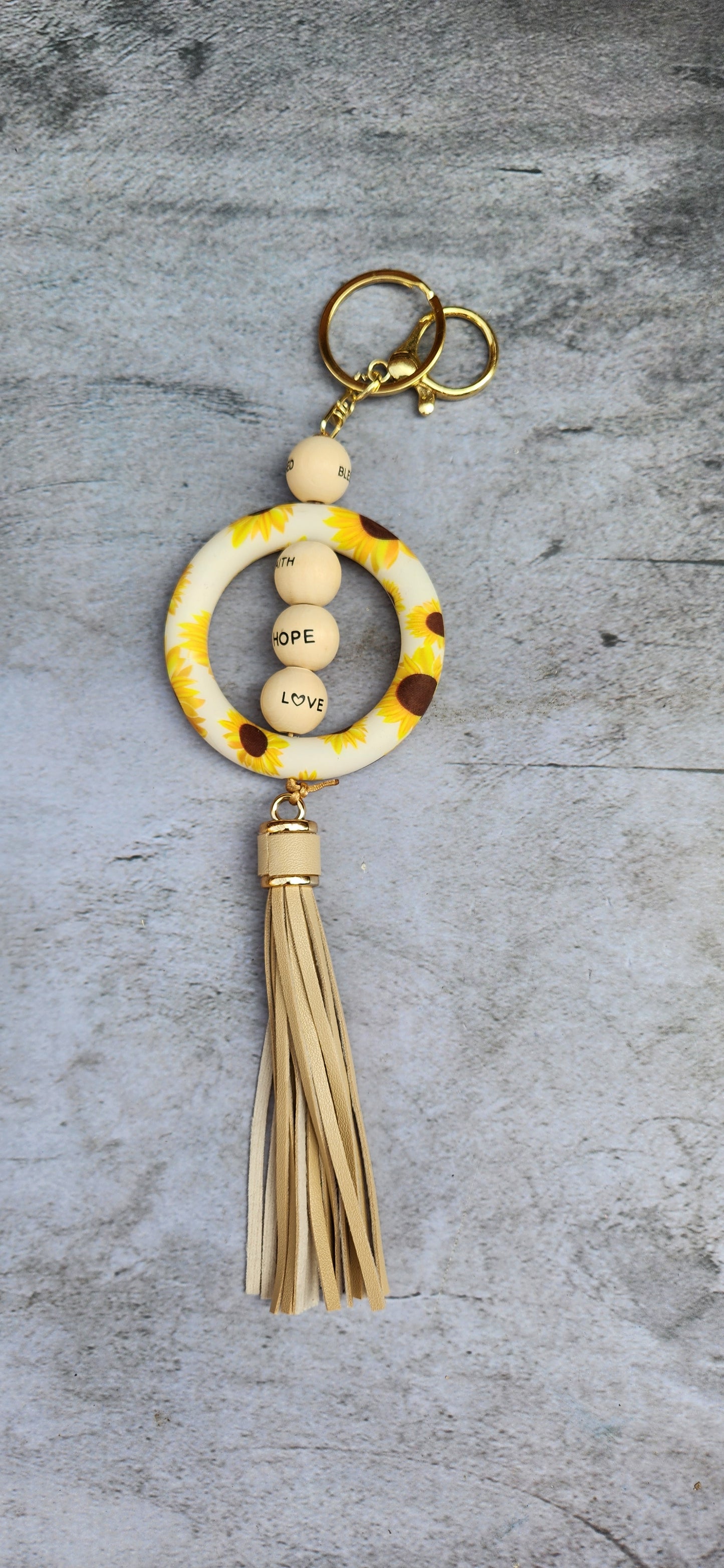 XL Silicone and Fringe Purse Clip/Key Chain