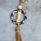 XL Silicone and Fringe Purse Clip/Key Chain