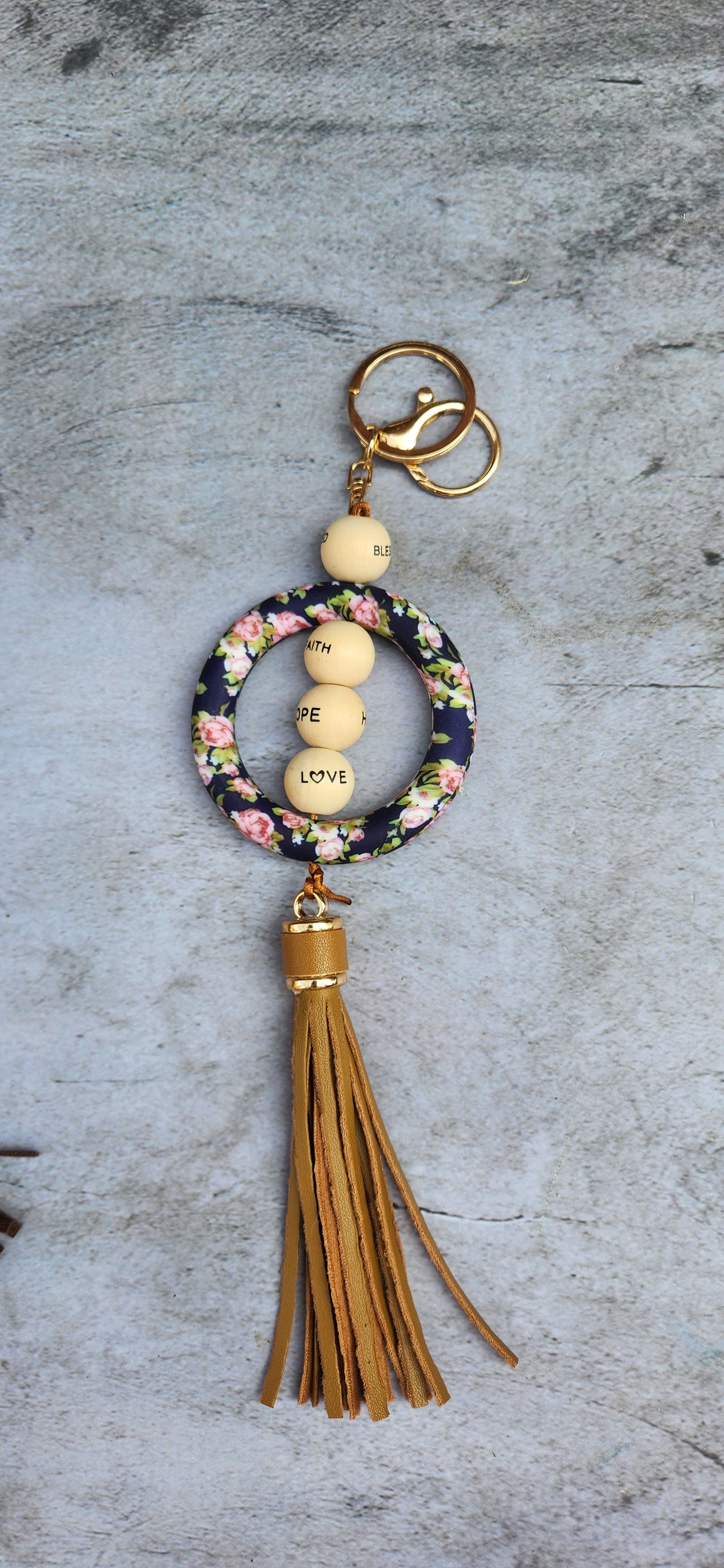 XL Silicone and Fringe Purse Clip/Key Chain