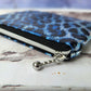 Blue Leopard Patent Leather Iris Shoulder Bag