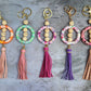 XL Silicone and Fringe Purse Clip/Key Chain