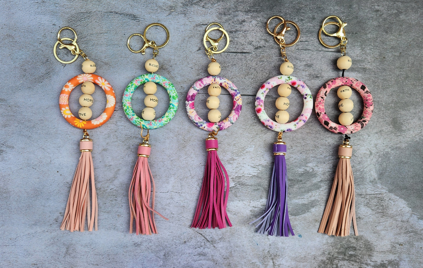XL Silicone and Fringe Purse Clip/Key Chain