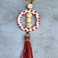 XL Silicone and Fringe Purse Clip/Key Chain