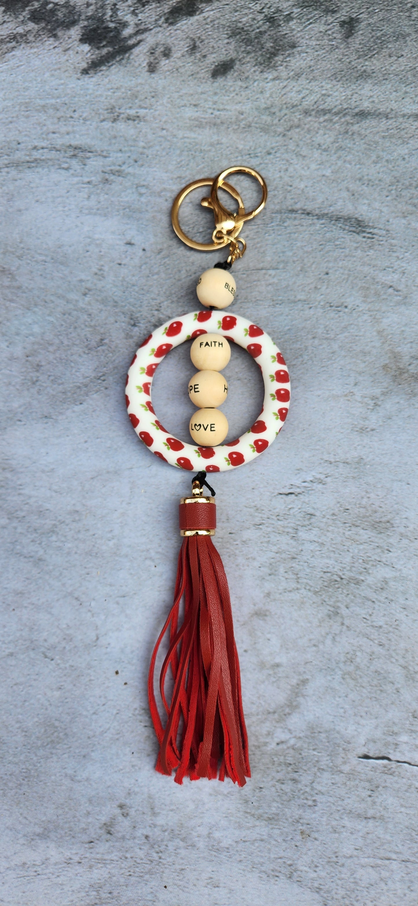 XL Silicone and Fringe Purse Clip/Key Chain