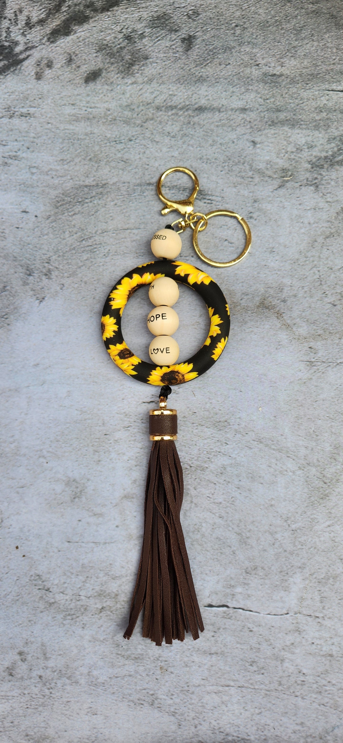 XL Silicone and Fringe Purse Clip/Key Chain