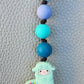 Silicone Beaded Llama Bag Charm/Key Clip