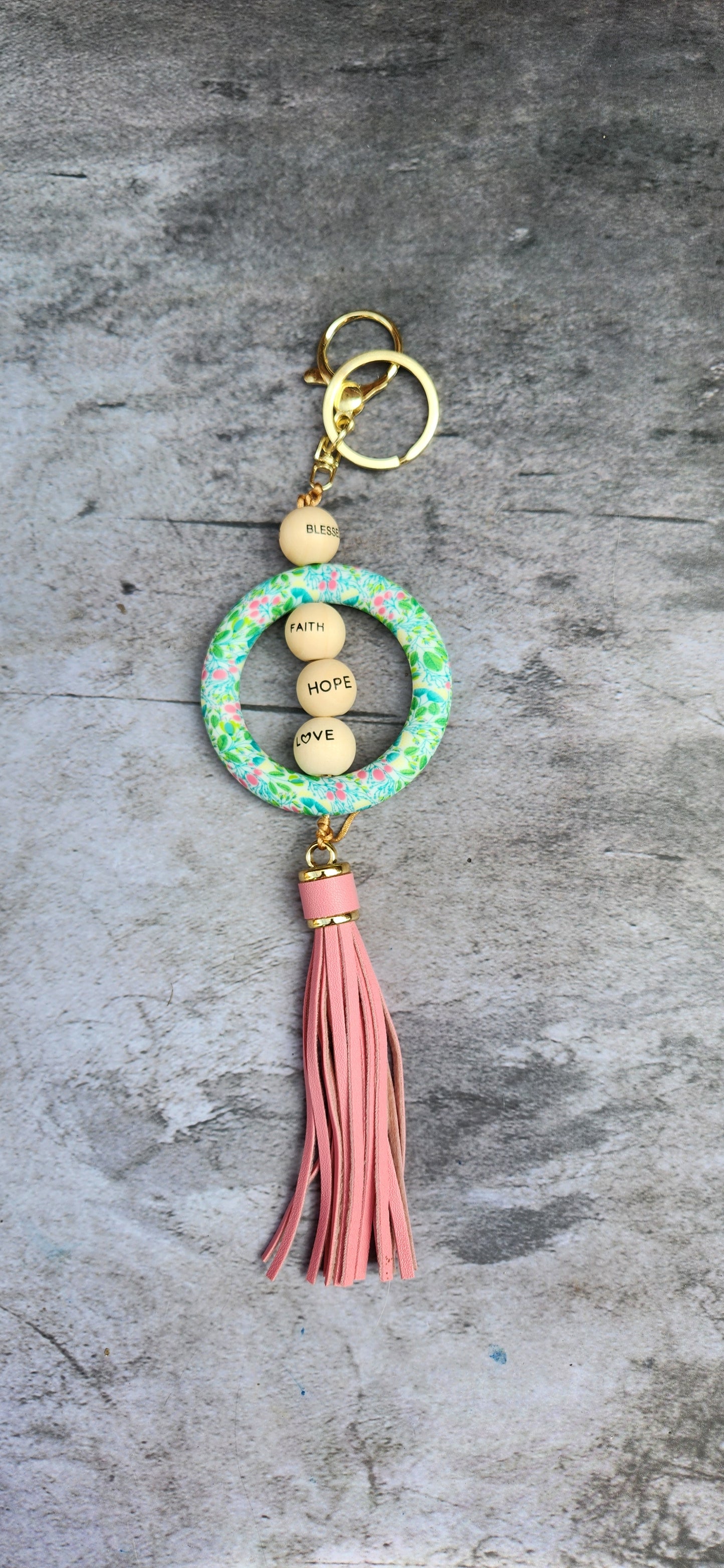 XL Silicone and Fringe Purse Clip/Key Chain