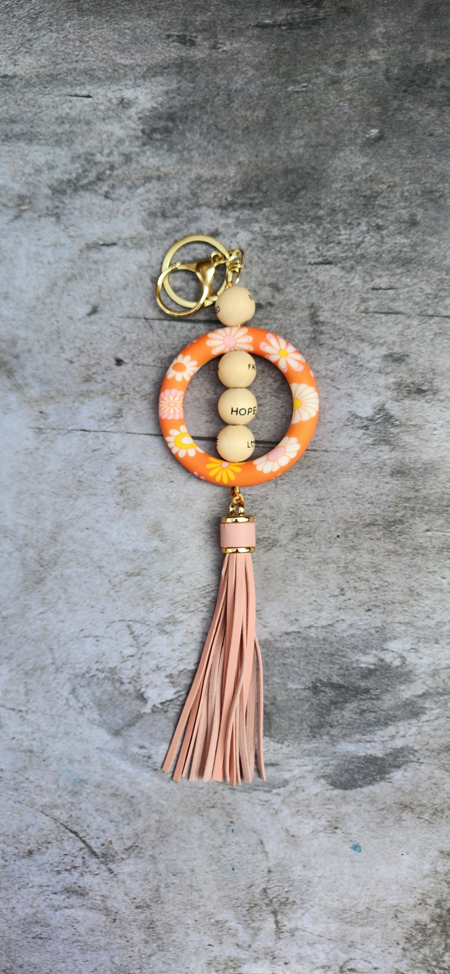 XL Silicone and Fringe Purse Clip/Key Chain