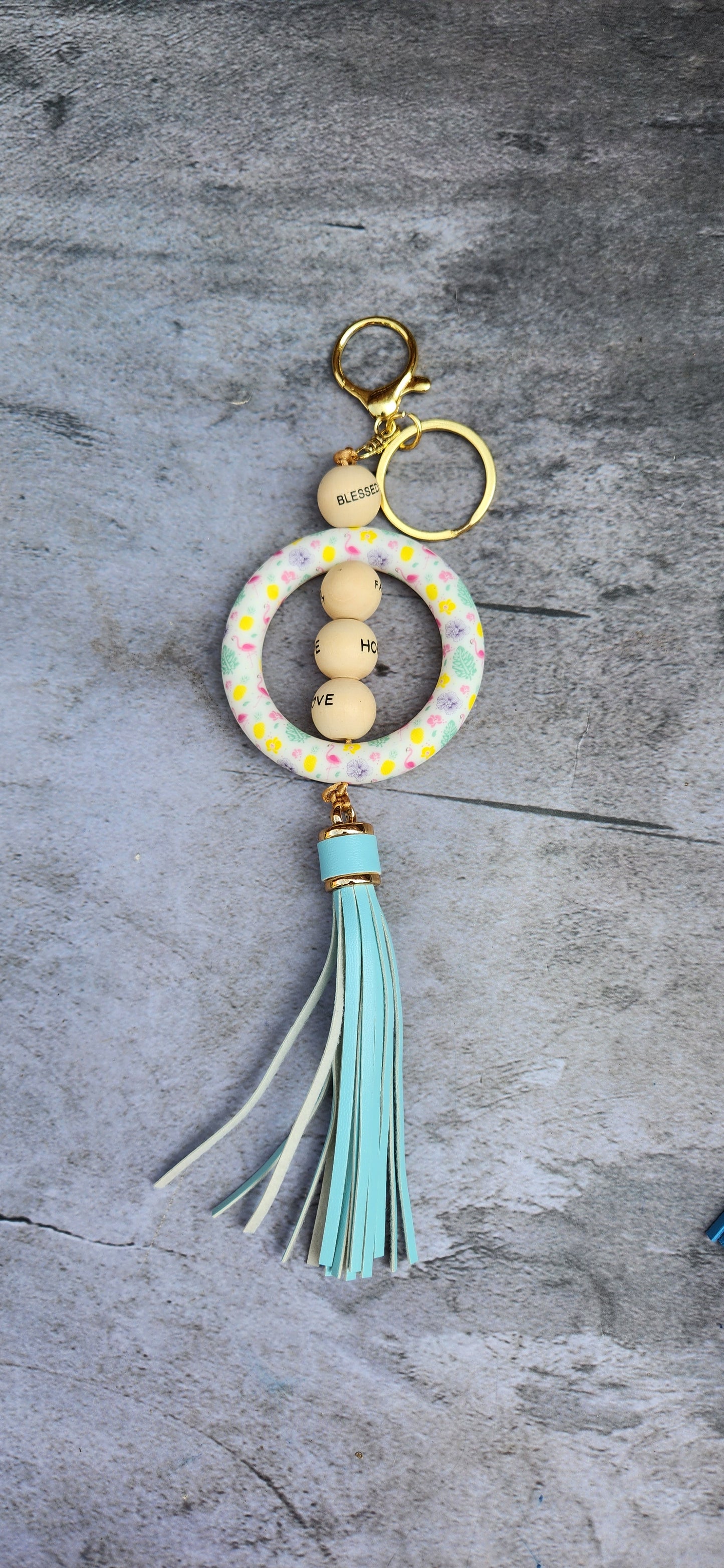 XL Silicone and Fringe Purse Clip/Key Chain