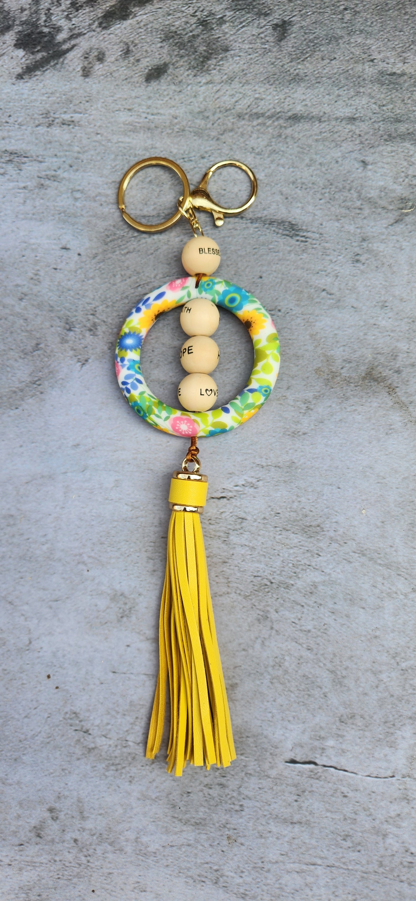 XL Silicone and Fringe Purse Clip/Key Chain