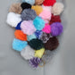 2 inch super soft POMPOM Key chains - Multicolored