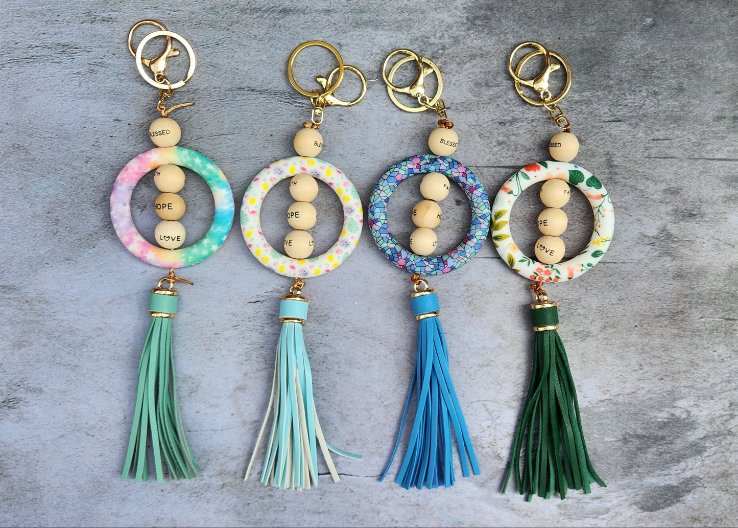 XL Silicone and Fringe Purse Clip/Key Chain